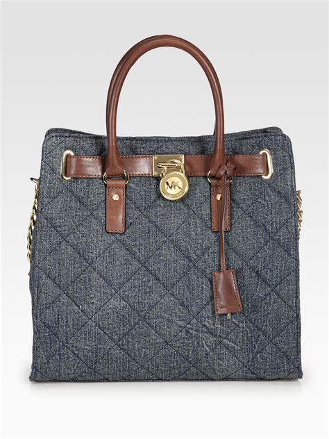 michael kors hamilton tote handbags|Michael Kors Hamilton studded bag.